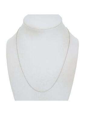 Vintage Italian Sterling Silver 925 0.7mm Fine Cable Chain Necklace 18"